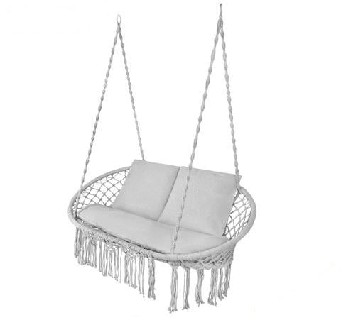Садовые качели гнездо аиста двухместное с подушками max 300 кг Серый