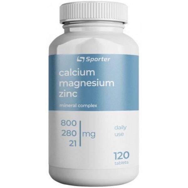 Мінерали Sporter Cal mag zinc MAX 120 пігулок