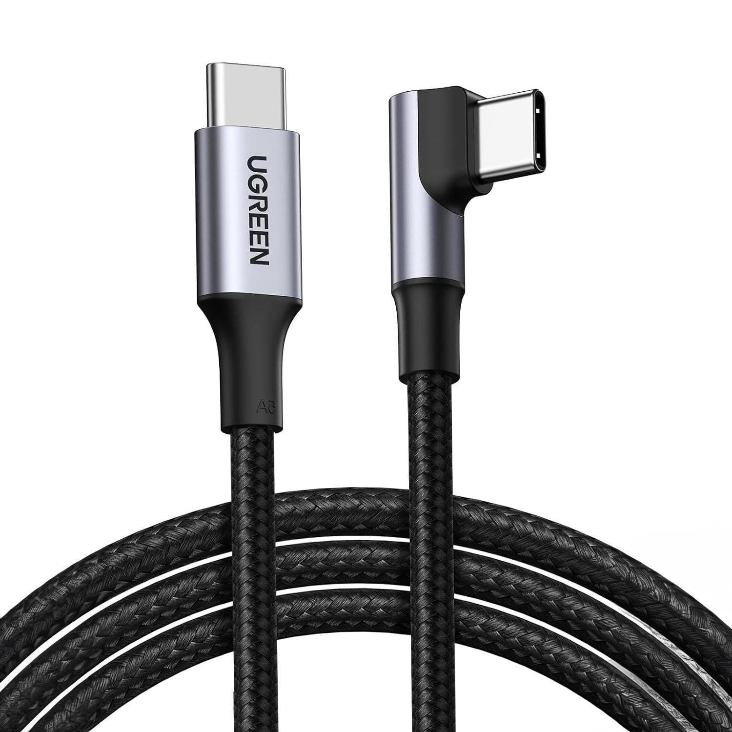 Кабель UGREEN Type-C Type-C USB 2.0 100Вт 5А/20В 480 Мбит/с PD 3.0 Power Delivery E-Marker Чип 3 м Черный (20583)
