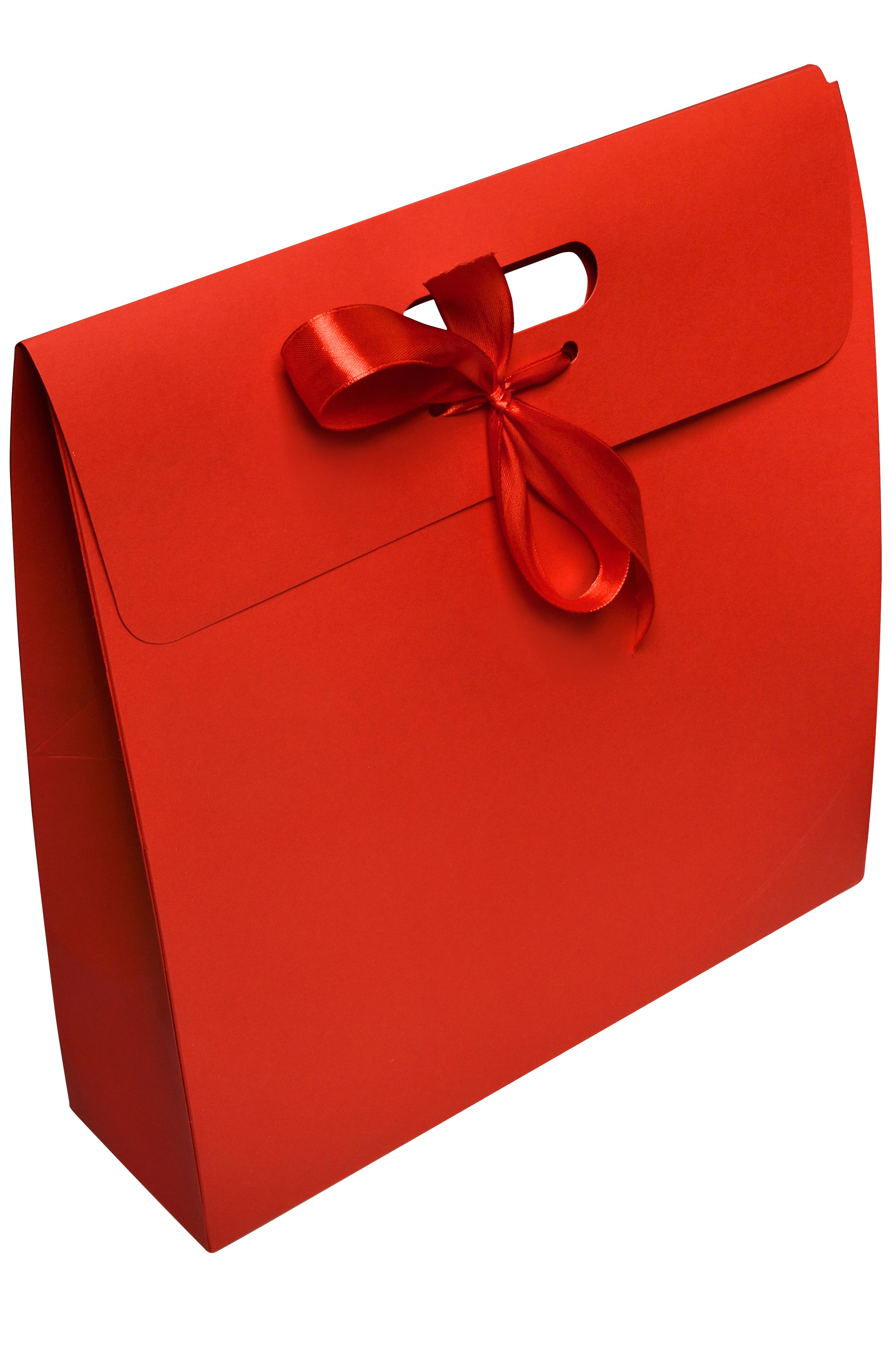 Коробка подарочная с бантом 35х10х35 см Красный - фото 3