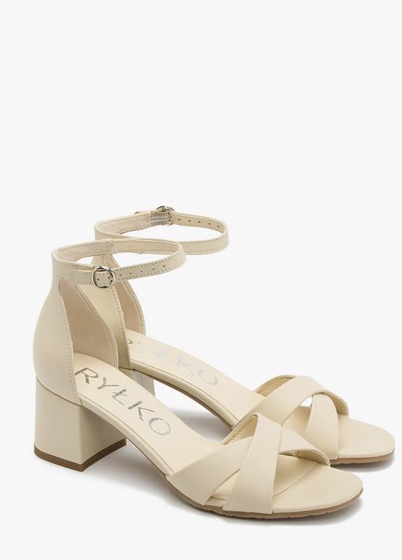 Босоножки женские RYLKO на среднем каблуке кожаные р. 39 Кремовый (5DBJ6_R5 _3SU) Босоножки женские RYLKO на среднем каблуке кожаные р. 39 Кремовый (5DBJ6_R5 _3SU)