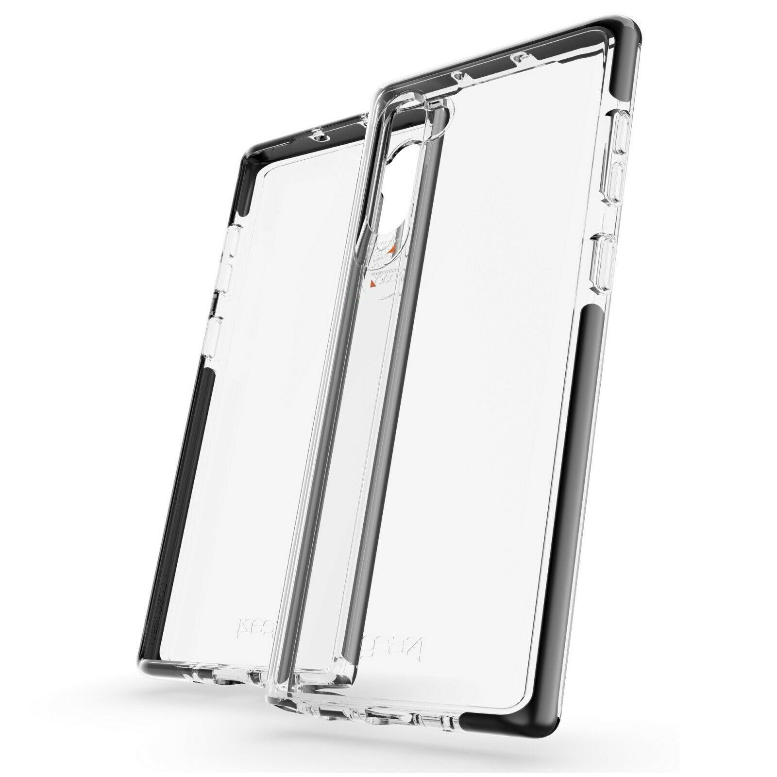 Противоударный прозрачный чехол GEAR4 Piccadilly D3O с антимикробным покрытием для Samsung Galaxy Note 10 (6.3") SM-N970F Crystal Black