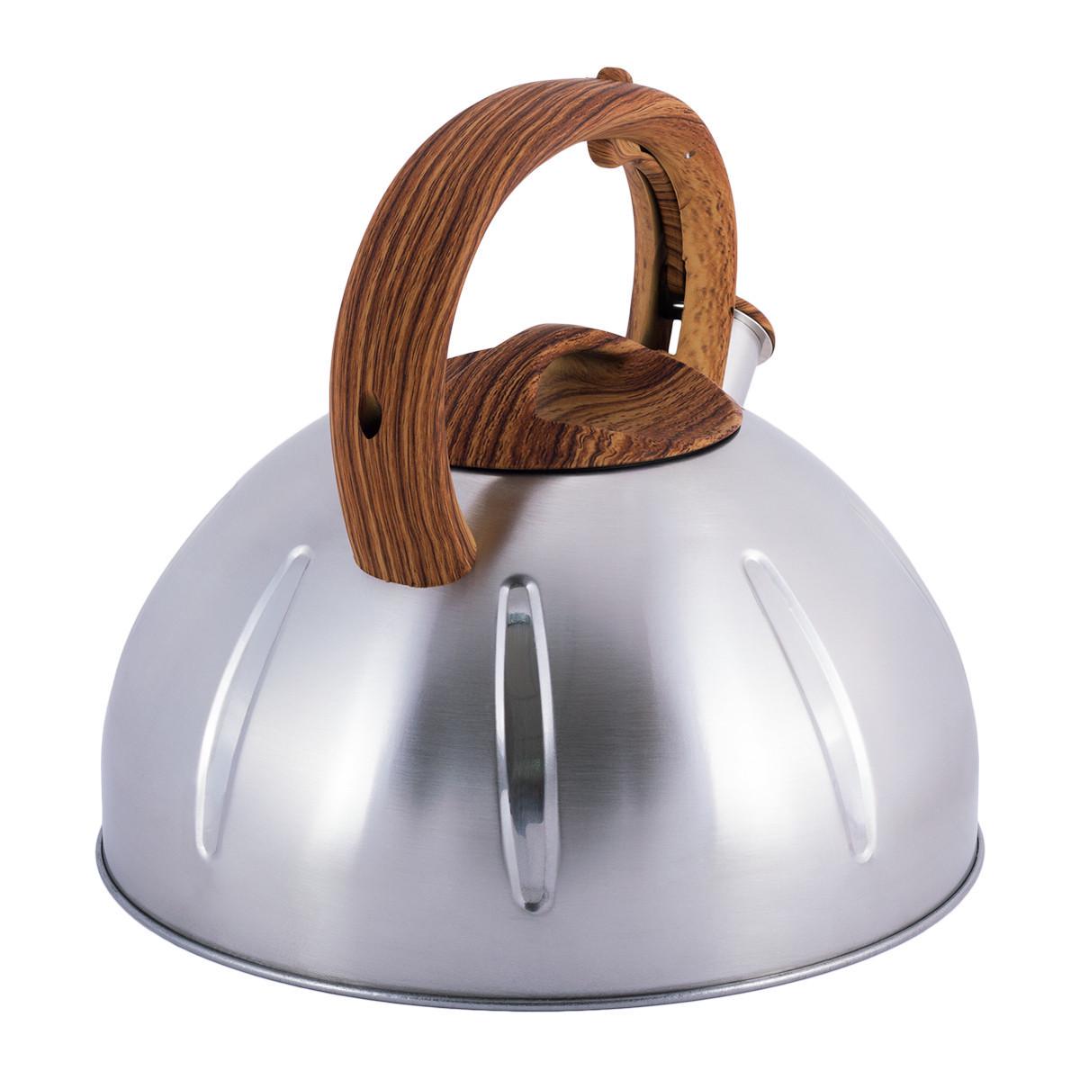 Чайник Kamille KM-0698 из нержавеющей стали бакелитовая ручка для всех типов плит 5 л Серебряный (29-84-0698) - фото 6