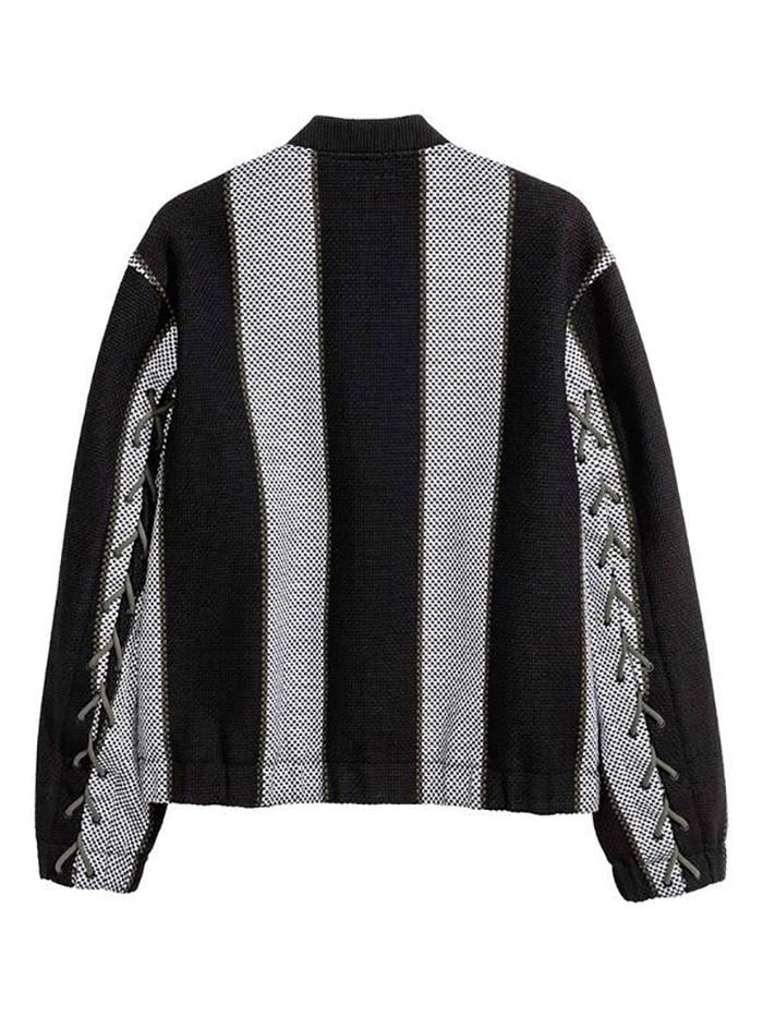 Бомбер H&M M Чорно-білий (X2101471774) - фото 2 Бомбер H&M M Чорно-білий (X2101471774) - фото 2