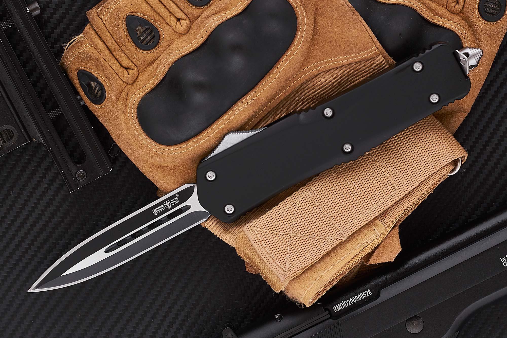 Нож охотничий выкидной Grand Way 20005 автоматический
