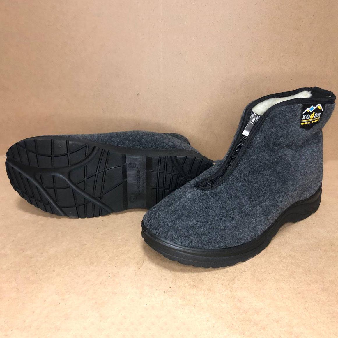 Ботинки мужские утепленные на застежке р.41 Серый - фото 13