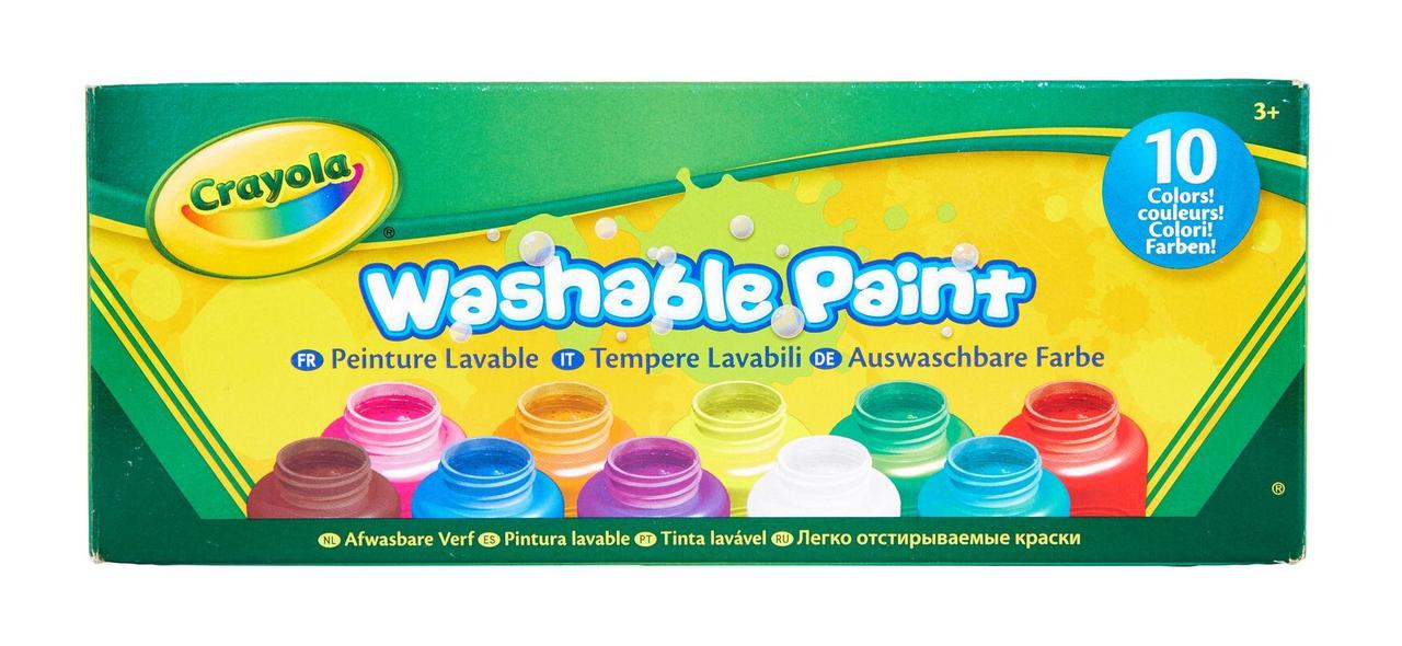 Набор красок Crayola Classic в баночках washable 10 шт.