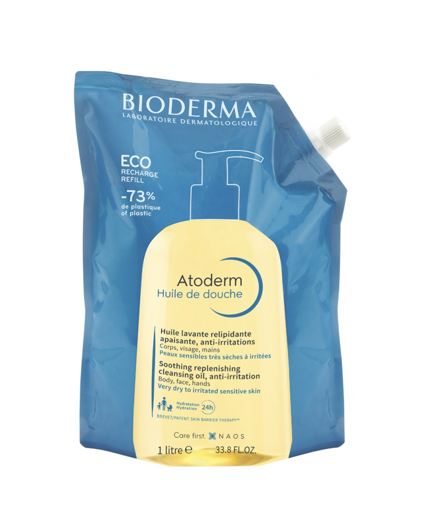 Масло для душа Bioderma Atoderm Eco-Refill сменная упаковка 1 л (3701129807330)