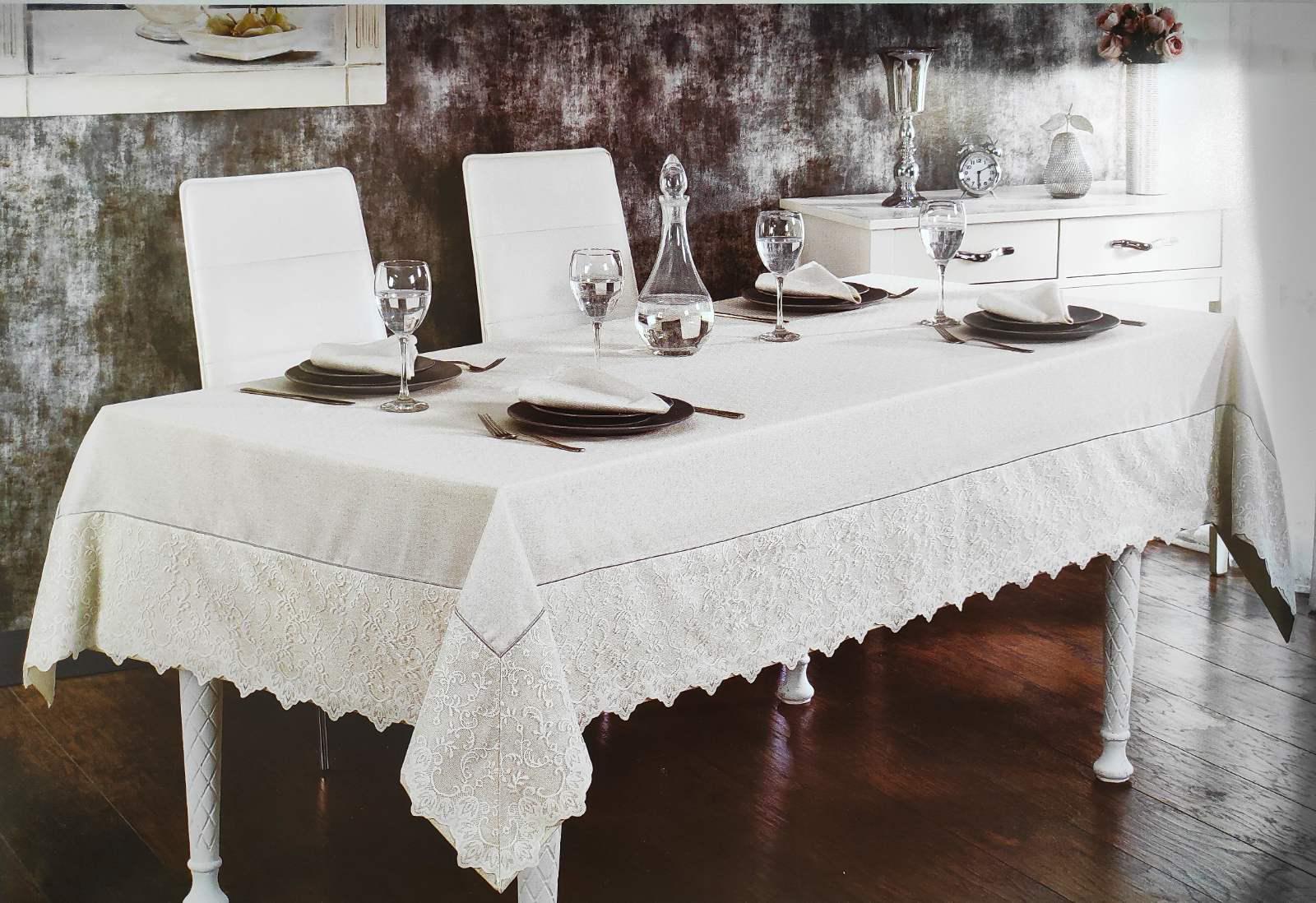 Скатерть Set Maison D'or 160x320 + 12шт. Tiana T.Cloth Silver (CN9114)