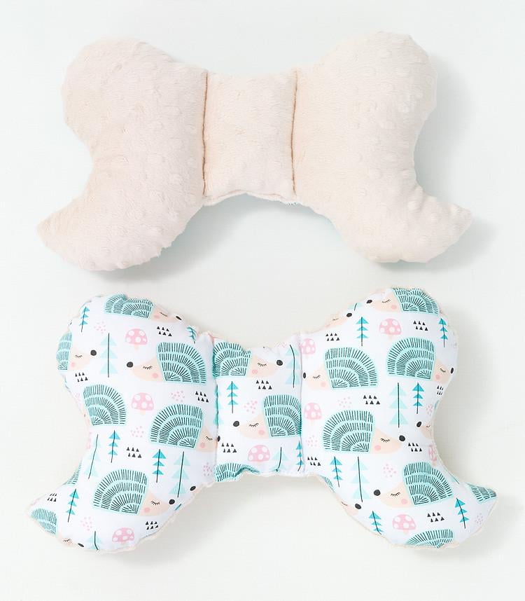 Подушка – позиционер детская BabySoon Мятные ежики 32х24 см Молочный (328) Подушка – позиционер детская BabySoon Мятные ежики 32х24 см Молочный (328)