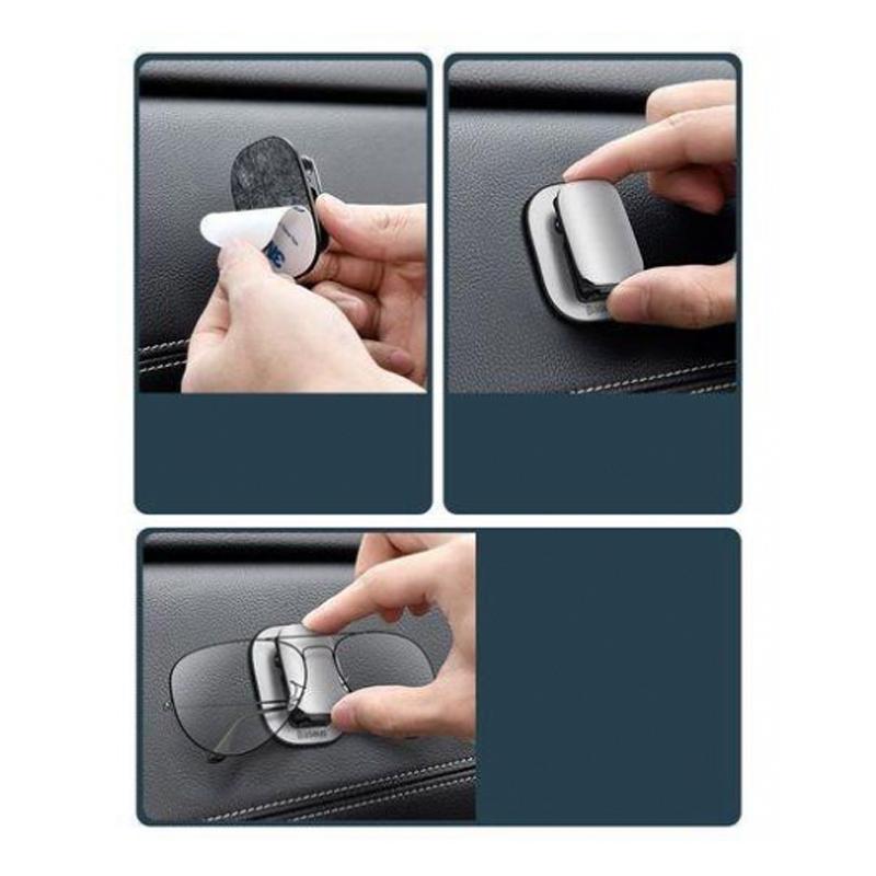 Автотримач для окулярів Baseus Platinum Eyewear Clip Чорний (ACYJN-A01) - фото 6 Автотримач для окулярів Baseus Platinum Eyewear Clip Чорний (ACYJN-A01) - фото 6