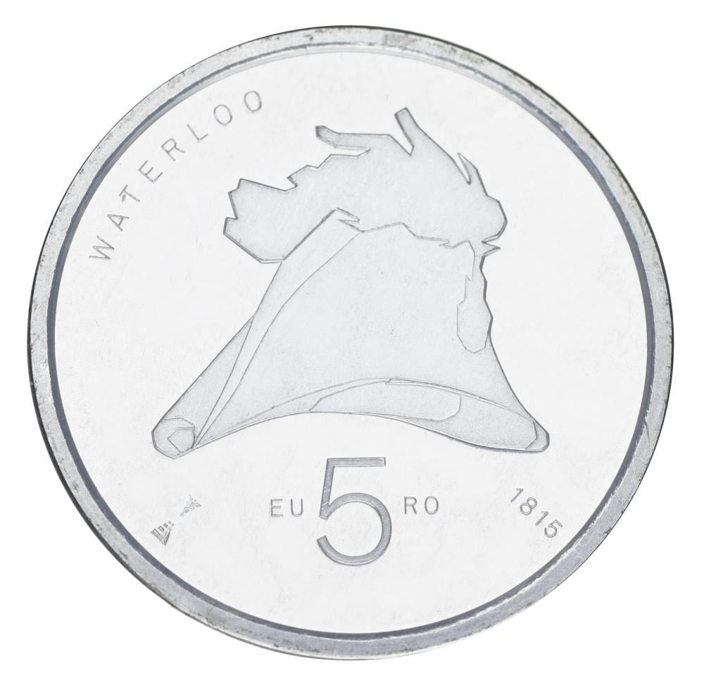 Коллекционная монета Нидерланды 5 евро 2015 UNC Битва под Ватерлоо (М25187)