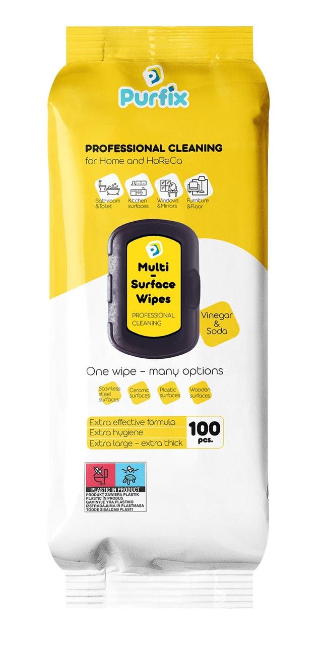 Салфетки влажные для уборки PURFIX PROFESSIONAL 100 шт (000006235) Салфетки влажные для уборки PURFIX PROFESSIONAL 100 шт (000006235)