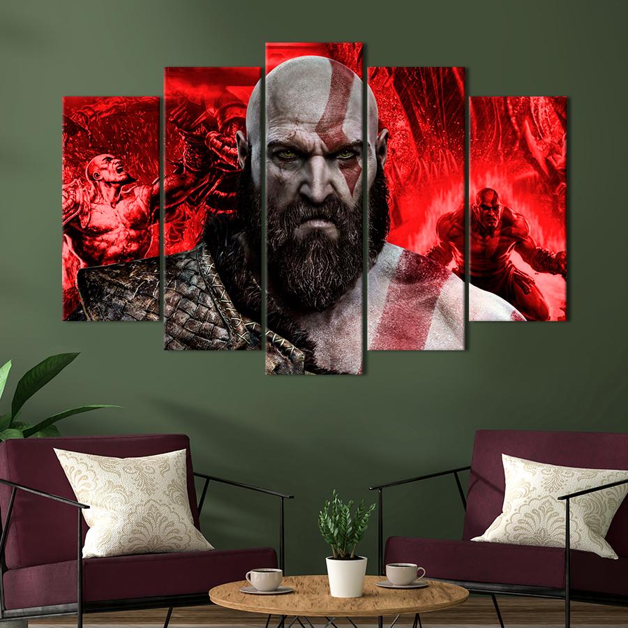 Настенний декор Могучий Кратос God of War 187x119 см (A184-5)