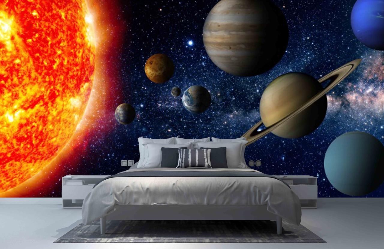 Фотообои флизелиновые 3D для спальни/зала/кухни моющиеся Космос Фотообои флизелиновые 3D для спальни/зала/кухни моющиеся Космос