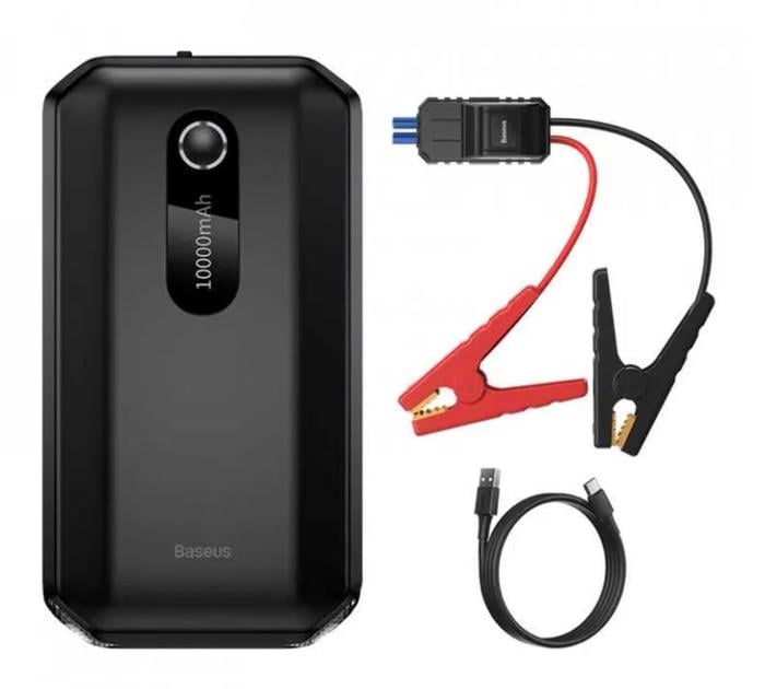 Пускозарядний пристрій BASEUS Super Energy Air Car Jump Starter 1000A 10 000 mAh Black (30454397) Пускозарядний пристрій BASEUS Super Energy Air Car Jump Starter 1000A 10 000 mAh Black (30454397)