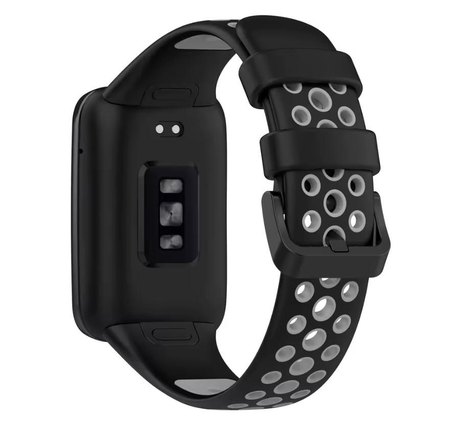 Ремінець силіконовий Primo Perfor Classic для фітнес браслета Xiaomi Smart Band 7 Pro Black/Grey (2459642484)