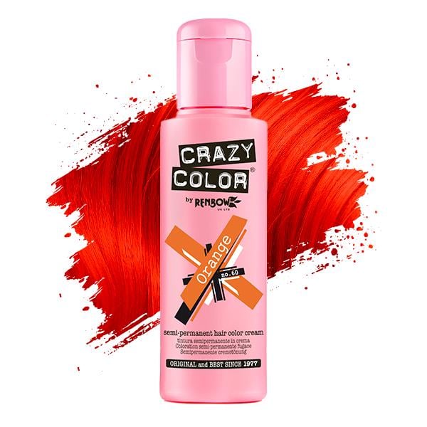 Тінт-фарба для волосся Crazy Color №60 без аміаку з кондиціонуючим ефектом для яскравого кольору 100 мл Помаранчевий (29902) Тінт-фарба для волосся Crazy Color №60 без аміаку з кондиціонуючим ефектом для яскравого кольору 100 мл Помаранчевий (29902)