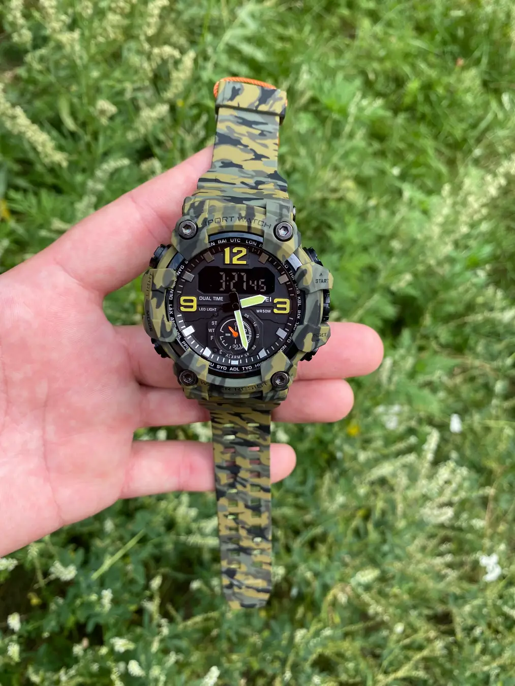 Годинник наручний чоловічий Skmei 1965CMGN з підсвічуванням Green camouflage (13103547) - фото 6