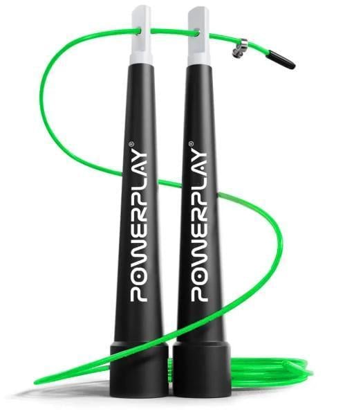 Скакалка скоростная PowerPlay 4202 Ultra Speed ​​Rope 2,9 м Зеленый (PP_4202_Green)