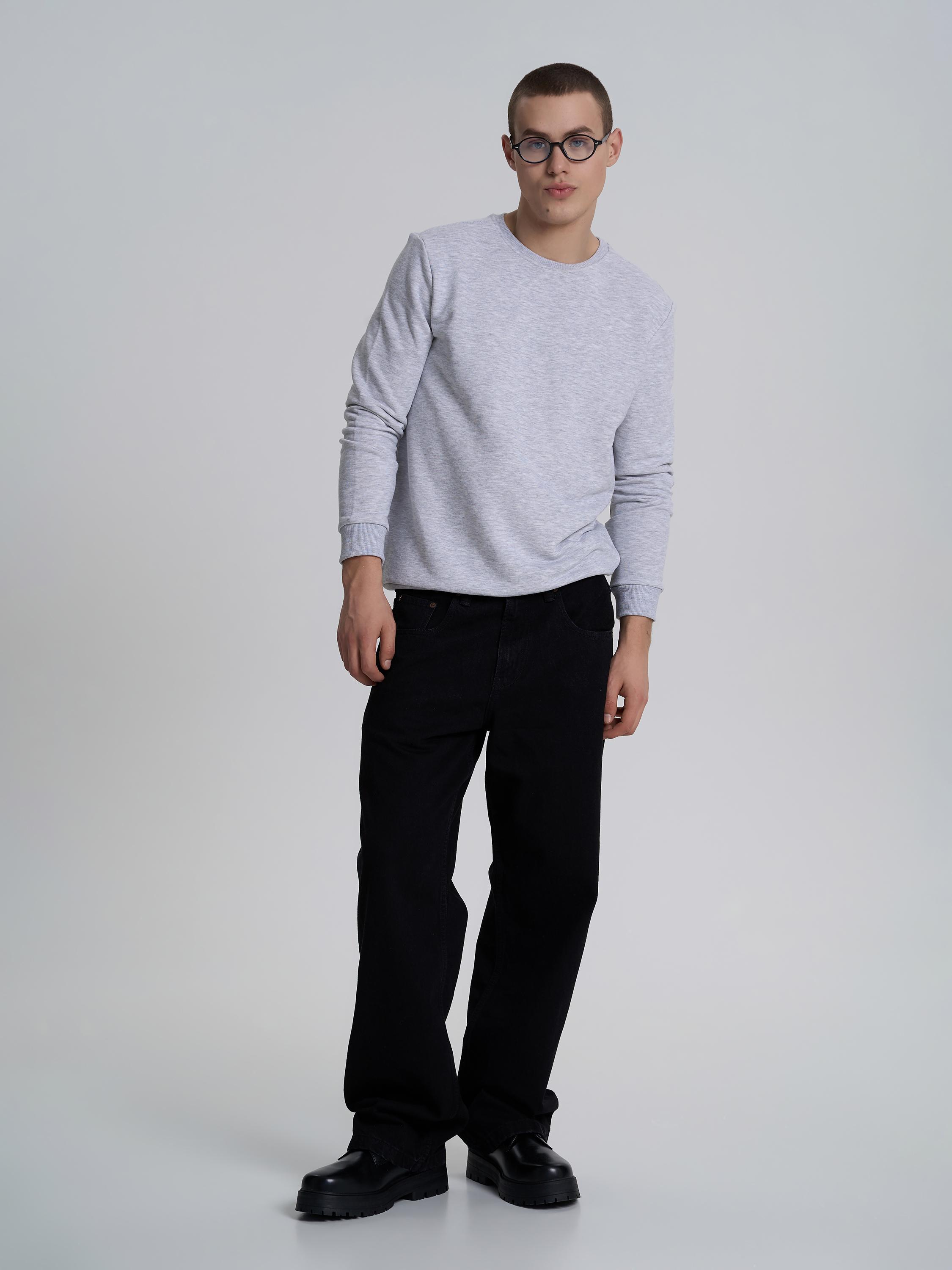 Свитшот мужской базовый ROZA 210542 M Меланж (4824005724008) - фото 2