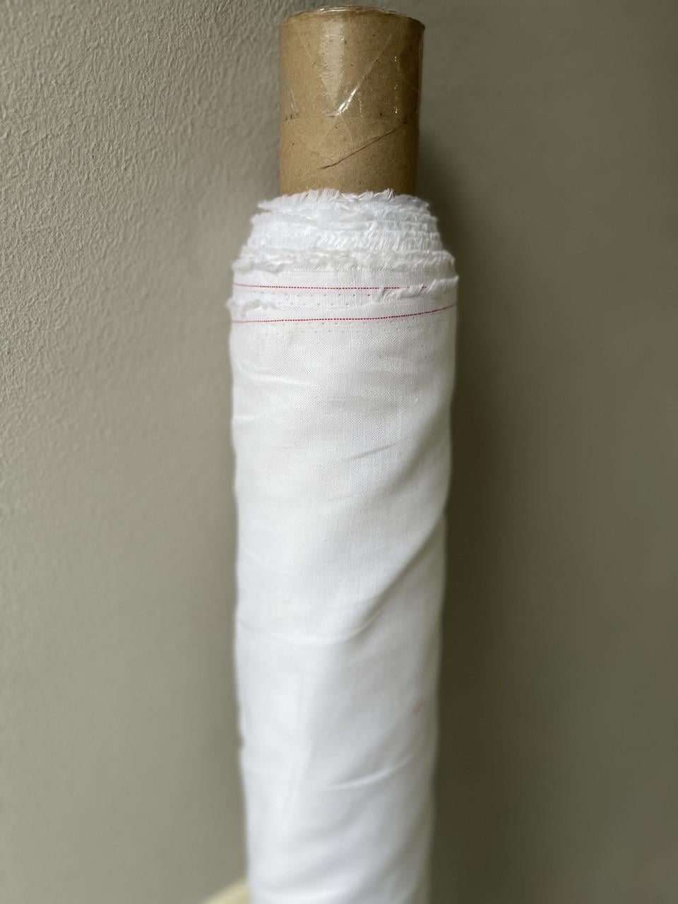 Ткань рубашечно-платьевая LINEN PLUS льняная 140 см 101-LIENT Белый