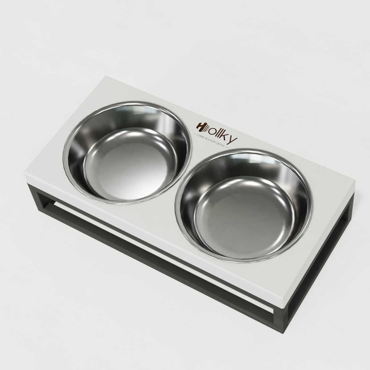 Миски на підставці для маленьких собак і котів Hollky Base XS 2х0,25 л (BXS-28145-GRWH) - фото 7