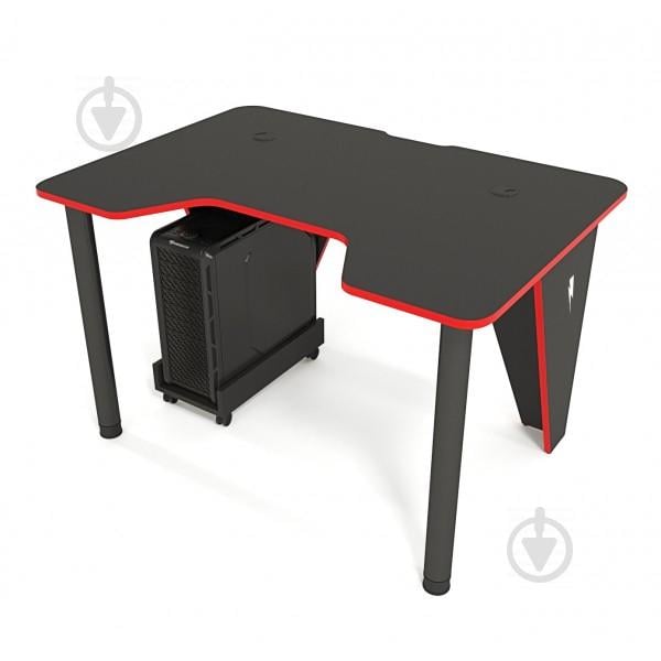Геймерський ігровий стіл ZEUS IVAR-1200, чорний/червоний