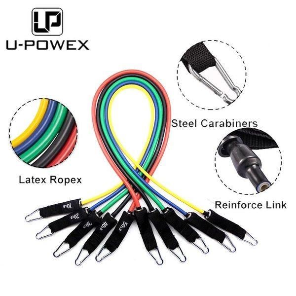 Набір еспандерів U-Powex Home Gym книжка з вправами та фітнес гумки з навантаженням 68 кг 5 шт. (26607014) - фото 4 Набір еспандерів U-Powex Home Gym книжка з вправами та фітнес гумки з навантаженням 68 кг 5 шт. (26607014) - фото 4