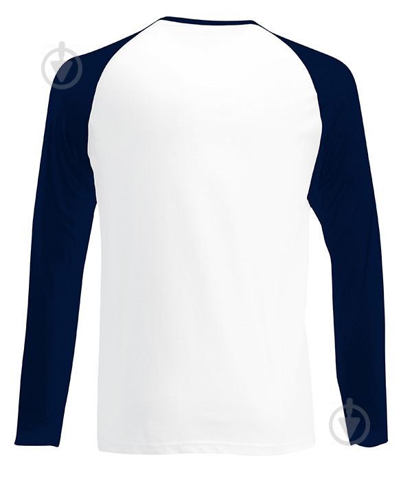 Лонгслів Fruit of the Loom Long sleeve baseball 3XL Темно-синій (0610280WE3XL) - фото 2