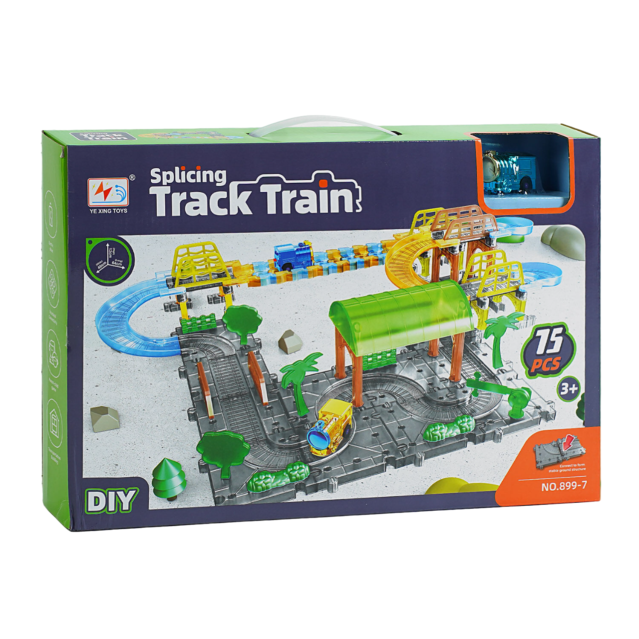 Трек детский Track Train 75 деталей Разноцветный (153337)