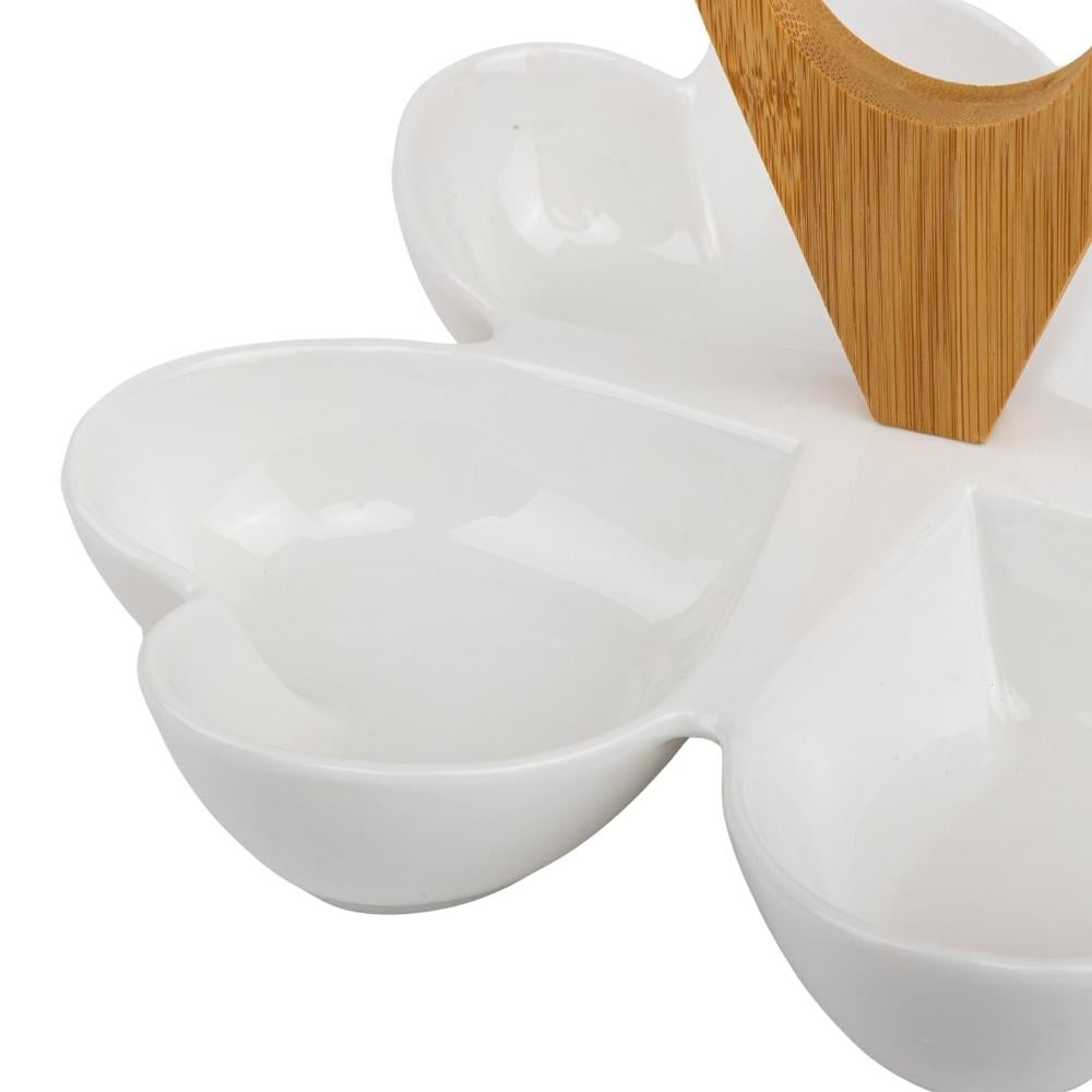 Набір піал Elisey Світлі серця на бамбуковій підставці d 24 см Білий (4004-017) - фото 2 Набір піал Elisey Світлі серця на бамбуковій підставці d 24 см Білий (4004-017) - фото 2