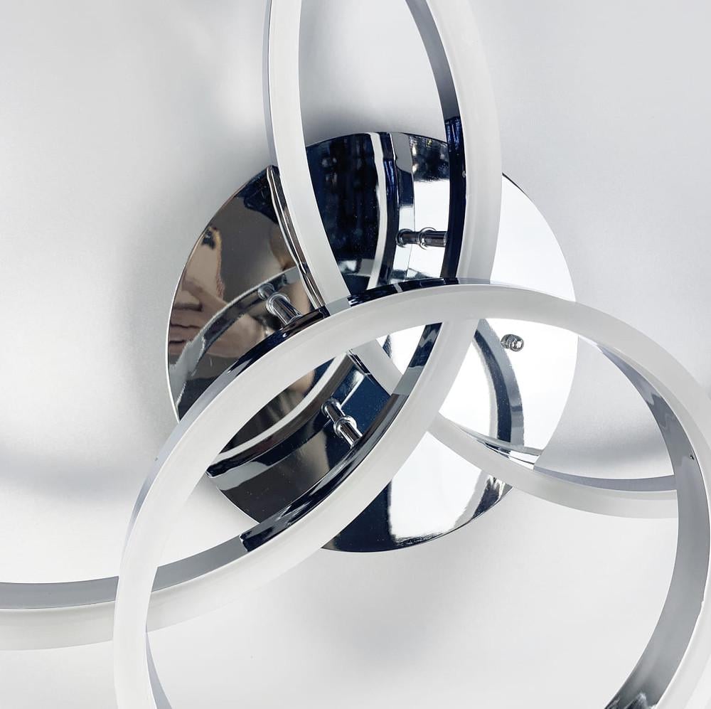 Люстра cтельова LED на 3 кільця Хром (A 8008/3 CH) - фото 4 Люстра cтельова LED на 3 кільця Хром (A 8008/3 CH) - фото 4