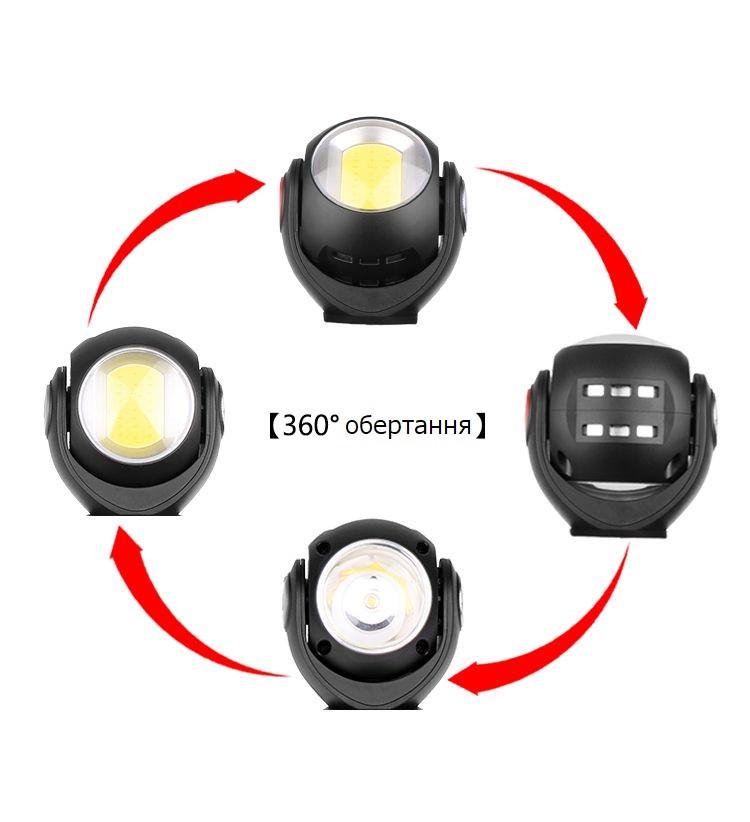 Фонарь Quantum Worklight QM-FL2020 Transformer 5W LED+COB с USB (12440116) - фото 7