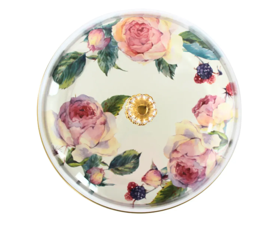 Тортовниця емальована PEONY Elmani з кришкою на ніжці 30 см - фото 5