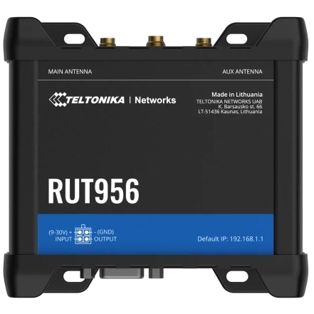 Маршрутизатор промисловий стільниковий Teltonika RUT956 232 RS-485 з 4G LTE Wi-Fi RS- (35441125) Маршрутизатор промисловий стільниковий Teltonika RUT956 232 RS-485 з 4G LTE Wi-Fi RS- (35441125)