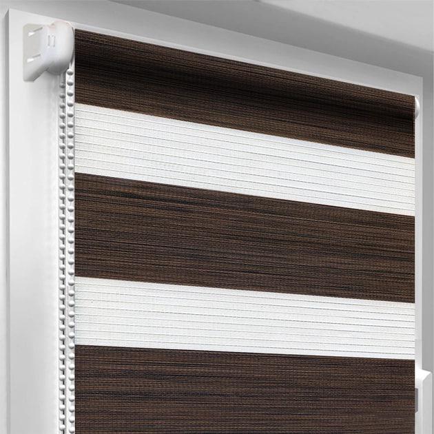 Ролета тканевая Sun Window День/Ночь 100х150 см BH 3005 Каштановый (10884973)