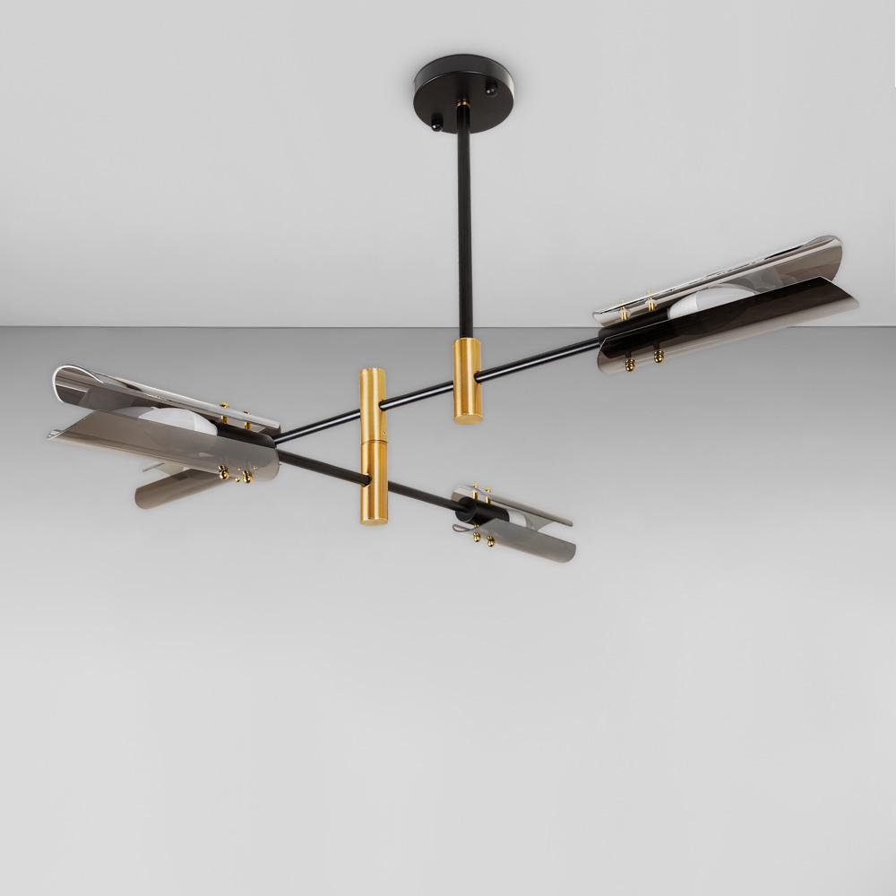 Люстра потолочная Light House LS-18913-4 BK Черный/Бронзовый