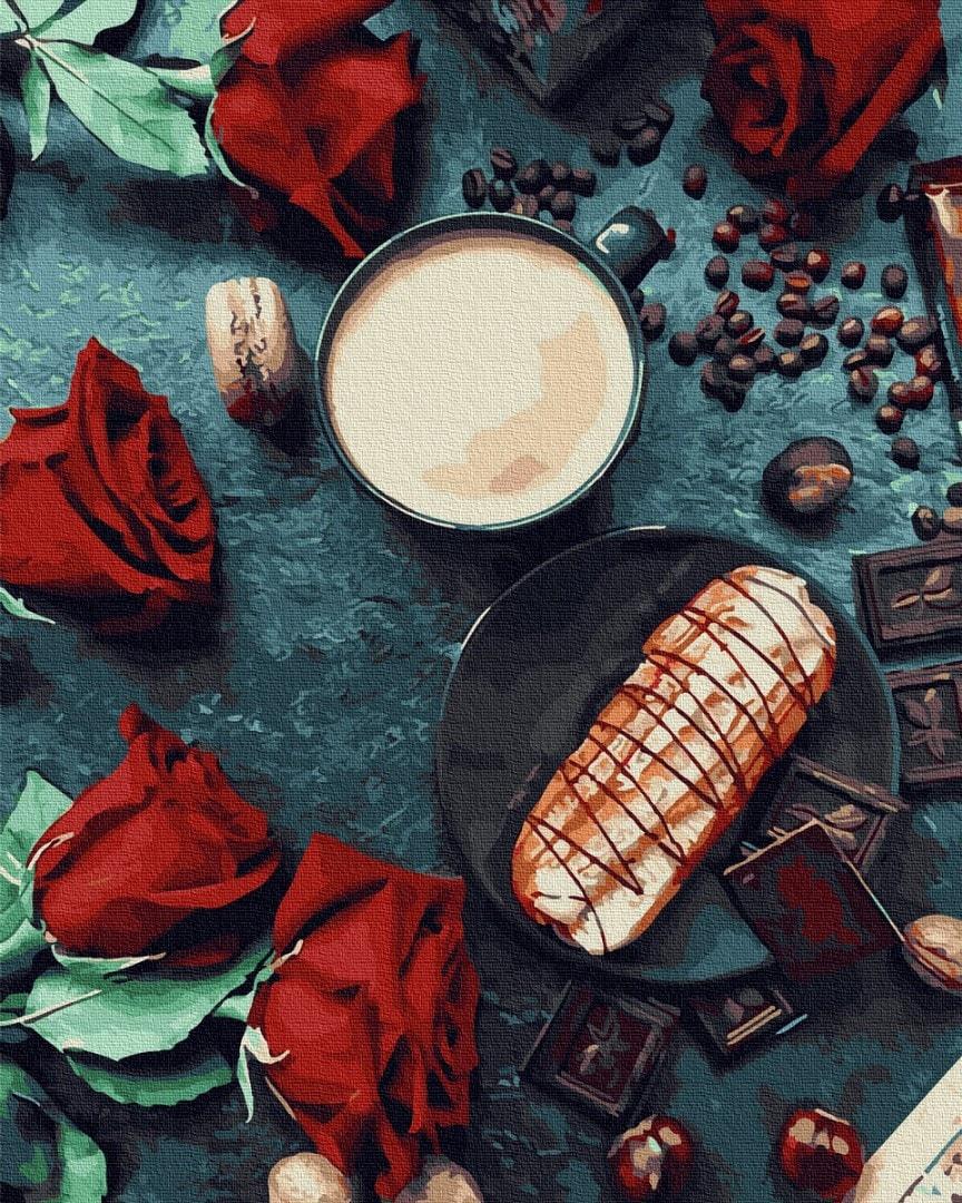 Картина по номерам Brushme GX30836 Эклер с высотой роз 40x50 см (1313342648)