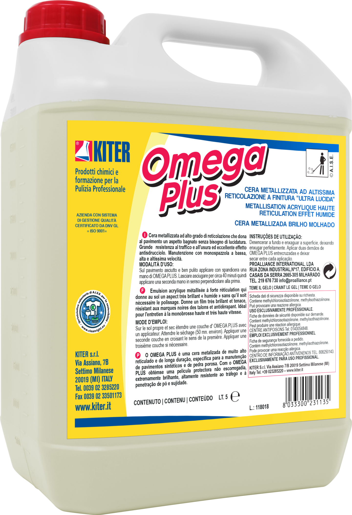 Напольные покрытия, которое придает ей влажного вида Kiter Omega Plus 5л (01008.5L) - фото 1 Напольные покрытия, которое придает ей влажного вида Kiter Omega Plus 5л (01008.5L) - фото 1