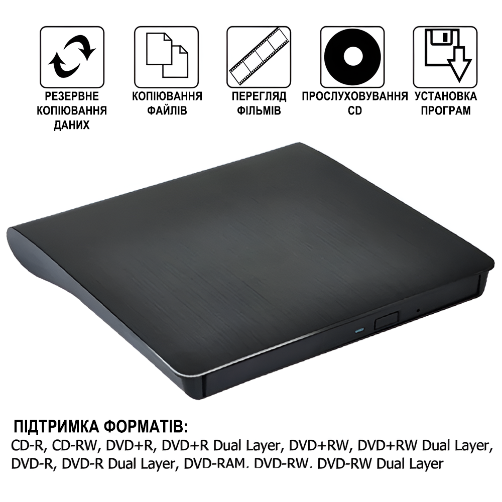 Дископривод внешний оптический Addap USB 3.0+ Type-C EDB-02 - фото 6