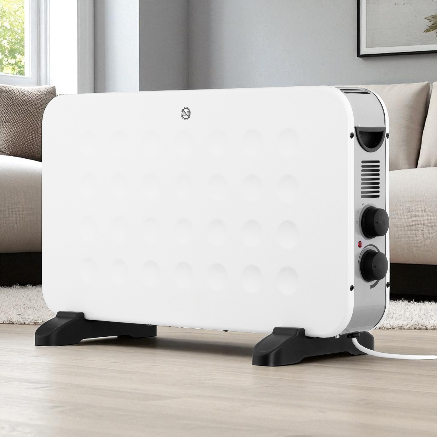 Конвектор электрический с термостатом и механической регулировкой температуры 2000 Вт Белый (CHH-2000MWC1) - фото 3 Конвектор электрический с термостатом и механической регулировкой температуры 2000 Вт Белый (CHH-2000MWC1) - фото 3