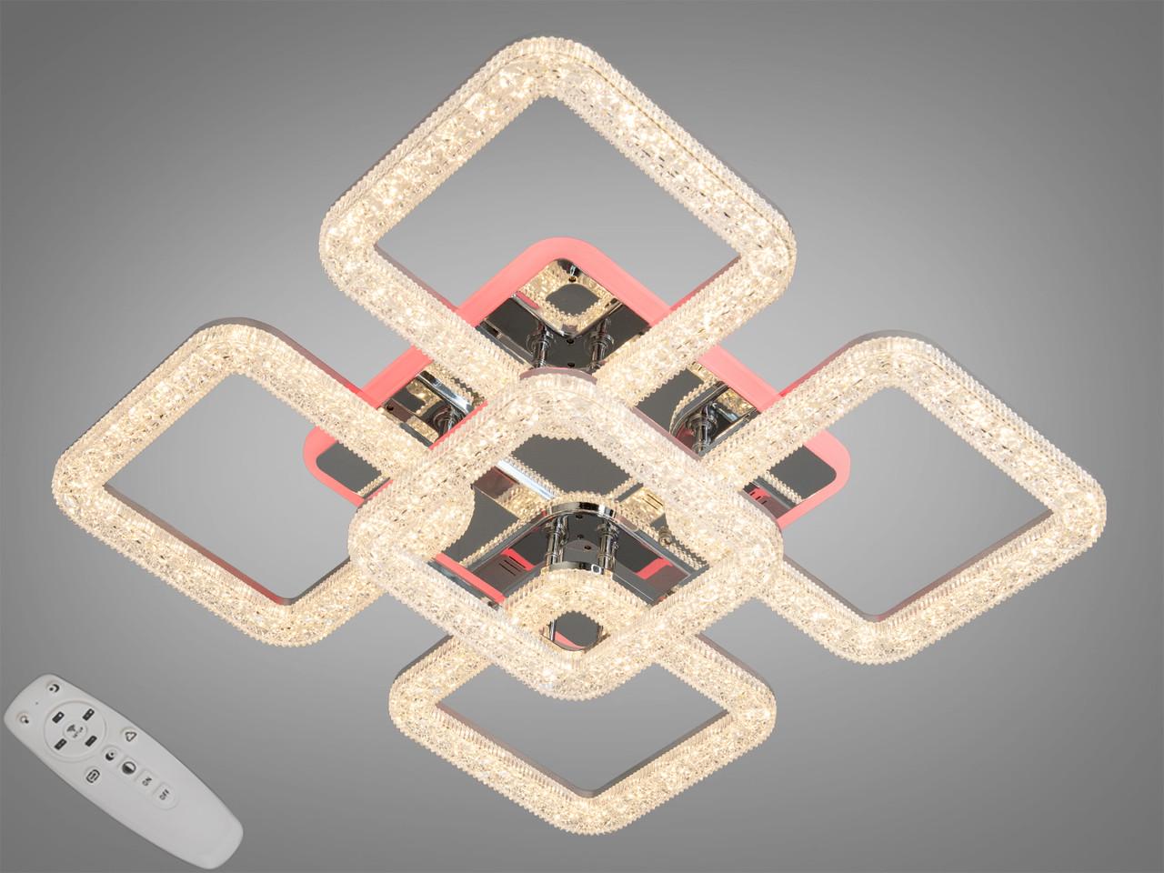 Люстра потолочная EcoLed светодиодная с диммером 65W 2205/4+1G 3col dim Золотой