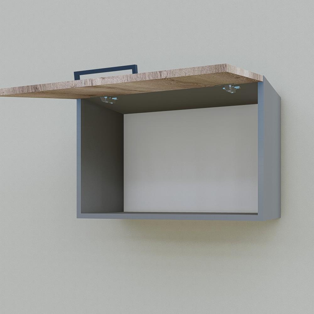 Шафа навісна Opendoors МП2 для кухні під витяжку 600 мм Аліканте/Антрацитовий (МП2/2) - фото 3