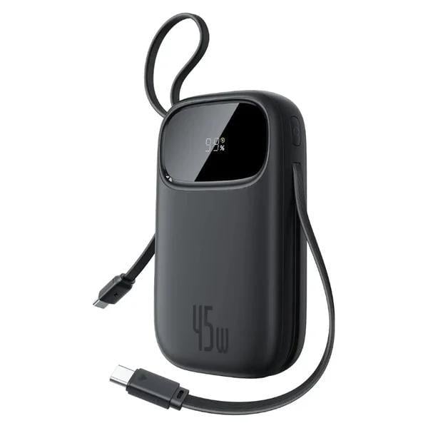 Повербанк BASEUS EnerFill FC31 Qpow 3 20000 mAh 45W Li-pol з вбудованим кабелем Cosmic Black (E0028D00)