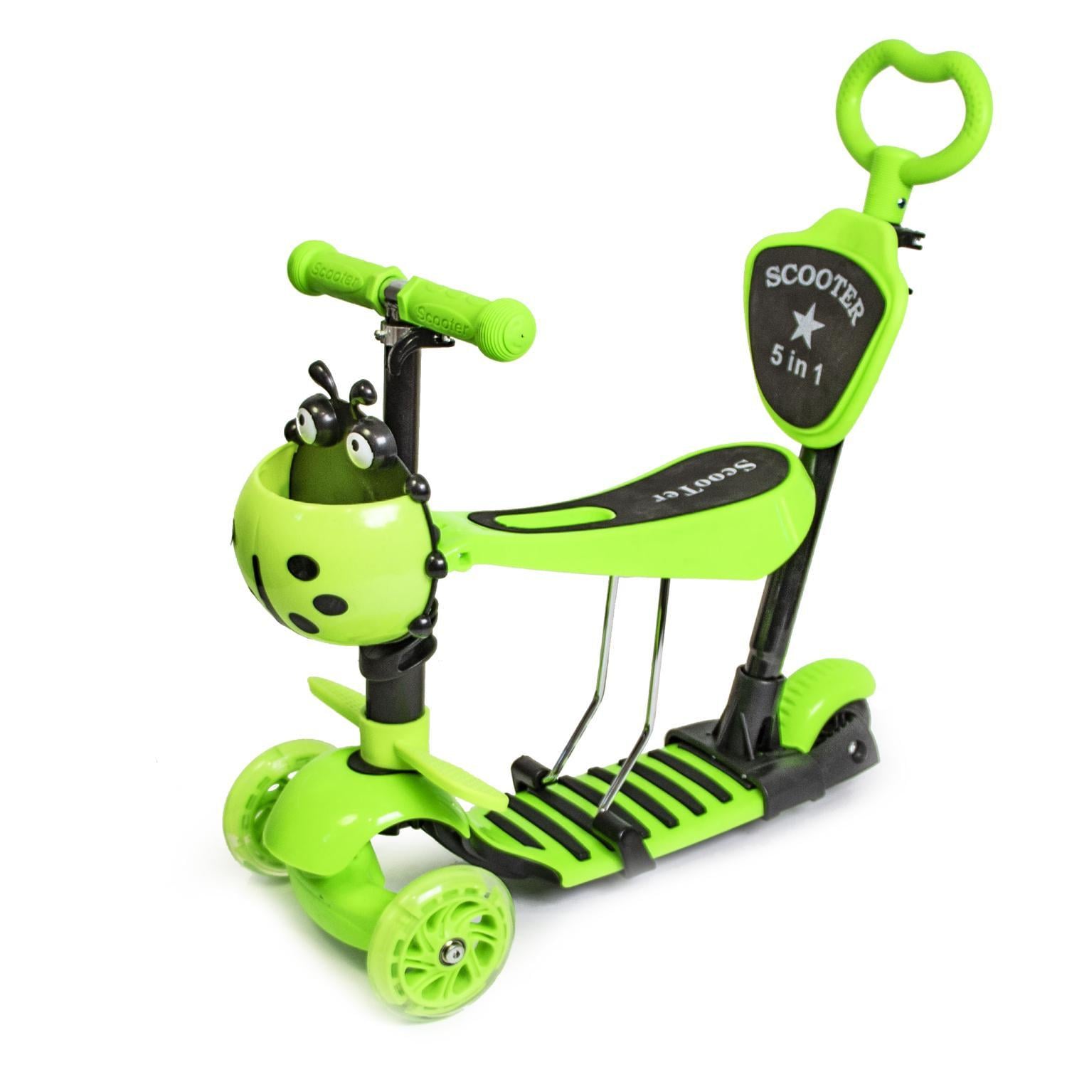 Самокат Сонечко 5в1 с родительской ручкой Green (2016887948)