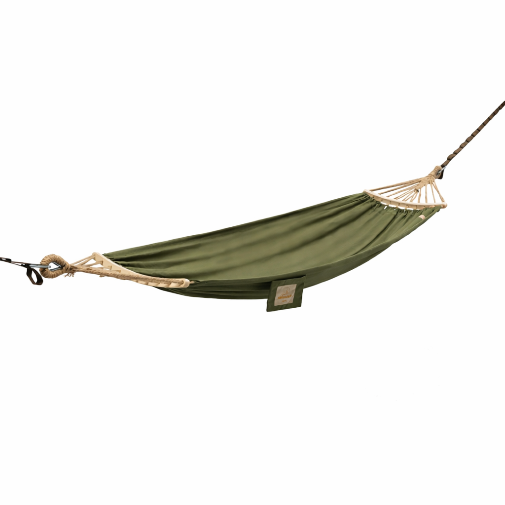 Гамак одноместный Naturehike CNK2450WS018 хлопковый 300х90 см Зеленый (31980334)