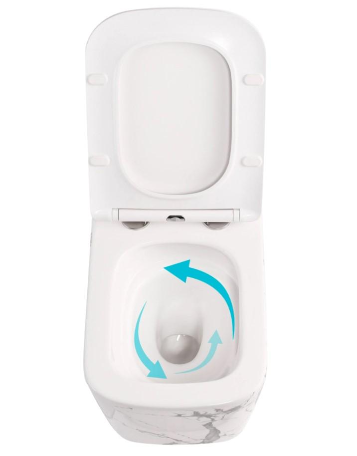 Унитаз подвесной Qtap Tern Ultra Quiet с сиденьем Slim Duroplast/Soft-close/Quick relase (QT17332303ASMR) - фото 4