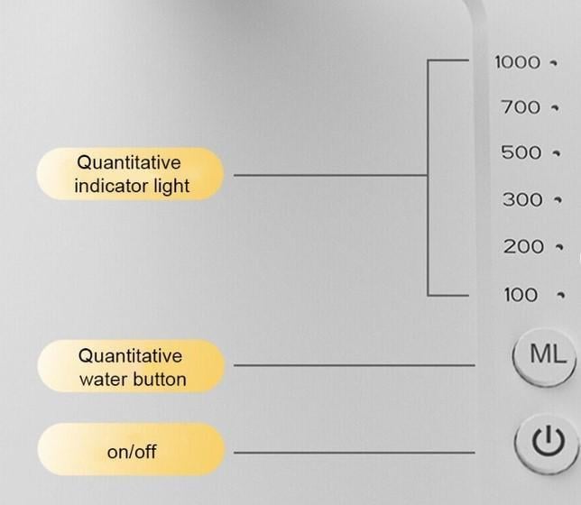 Диспенсер настільний AND537 електронна розумна помпа для води з 7 режимами роботи від USB Білий - фото 6