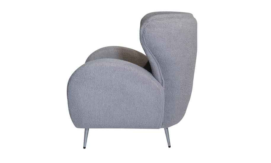 Кресло Камила сиденье букле металл ноги 835x885x865 мм Серый - фото 2